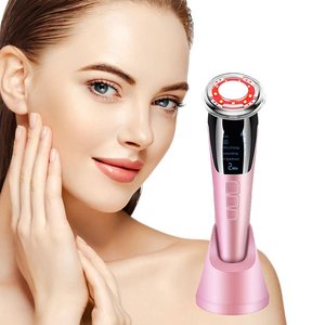 Masseur facial Myrva S16426512, technologie galvanique, portable, rechargeable par USB, LED rouge pour lifting du visage - Product Image 1