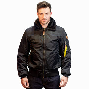 แจ็คเก็ตบอมเบอร์ผู้ชายแบบหนา สำหรับฤดูใบไม้ร่วง ลายปักแบบแพทช์เวิร์ค ด้านหน้ากันน้ำ แบบกลับด้านได้ สกรีนโลโก้ได้ - Product Image 3