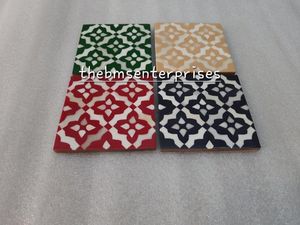 ชุดถาดรองจานฝังกระดูกสีเบจสุดหรูแผ่นรองจานทรงสี่เหลี่ยมสำหรับรับประทานอาหารและแผ่นรองสำหรับตกแต่งคริสต์มาสขายดี - Product Image 4