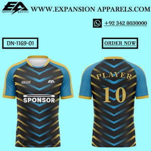 เสื้อฟุตบอลโพลีเอสเตอร์100% สั่งทำโลโก้ได้ผ้านุ่มชื่อเลขเสื้อสโมสรแบบสั่งทำ - Product Image 6