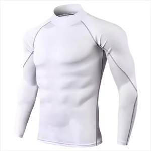 Fabricante personalizado Nuevo diseño Ropa para correr Alta calidad Manga completa Rash Guards Hombres Rendimiento Ajuste Secado rápido - Product Image 1