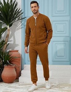 Survêtements pour hommes Full Zip Pullover et pantalons de survêtement baggy avec poches - Product Image 4
