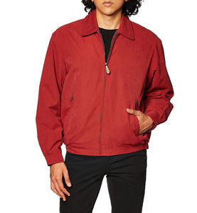 Chaqueta Deportiva con Bloques de Color Teñidos de Rojo, Chaqueta de Entrenador con Cremallera Completa y Bolsillos Personalizados de Alta Calidad para Hombre - Product Image 3
