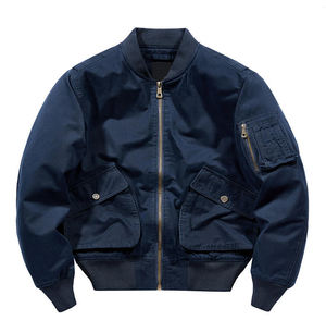 Chaqueta Bomber Unisex, Delgada, Cortavientos, de Forro Polar, Poliéster/Algodón, Informal, para Invierno, Transpirable - Product Image 5