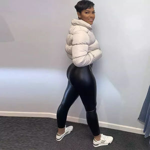 2025 Women's Plus Size <b>Winter</b> Bubble <b>Coat</b> Warm Fashionable Canvas Puffer Jacket <b>with</b> <b>Hooded</b> Collar Front Logo - Product Image 6