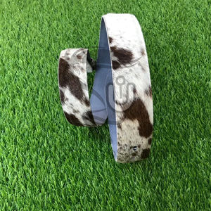 Ceinture décontractée de qualité supérieure durable à imprimé animal, en cuir de vache à poils, fabriquée à la main, respirante, légère, écologique, en alliage - Product Image 2