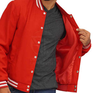 Chaqueta Letterman de Invierno para Hombre de Alta Calidad con Cuello Alto, 100% Algodón, Transpirable, Diseño Oversize - Product Image 5