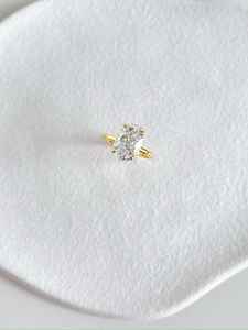 Anillo de Compromiso y Matrimonio con Diamante Cultivado en Laboratorio, Corte Ovalado de 1.51 Quilates, Certificado IGI, Oro Sólido de 9K, Joyería Fina para Compromiso - Product Image 5