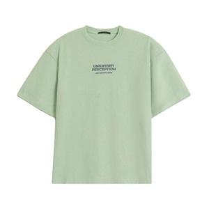 Camiseta Corta Personalizada de Algodón 100% de 300 GSM, Tejido de Punto, Estampado Puff, Hombros Caídos, Oversize, Secado Rápido y Antiarrugas para Hombre - Product Image 5