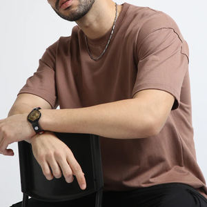 Camiseta de Punto Extra Grande para Hombre, 100% Algodón de Alta Calidad, Logotipo Bordado Personalizado, Antipilling, Servicio OEM/ODM, Ropa de Verano - Product Image 6