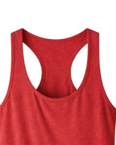 Débardeur dos nageur rouge personnalisé pour femme, sans manches, col rond, extensible et doux, pour l'entraînement, le fitness, la gym, l'été, vêtement de sport décontracté - Product Image 5
