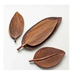 ชุดถาดโลหะทรงวงรีสำหรับใส่บราวนี่3ชิ้นถาดไม้มะม่วงของตกแต่งบ้าน - Product Image 3