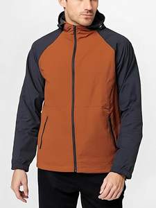 Chaqueta cortavientos con capucha de nailon con doble botonadura ligera para hombre personalizada para invierno, impermeable con cierre de cremallera para exteriores - Product Image 6