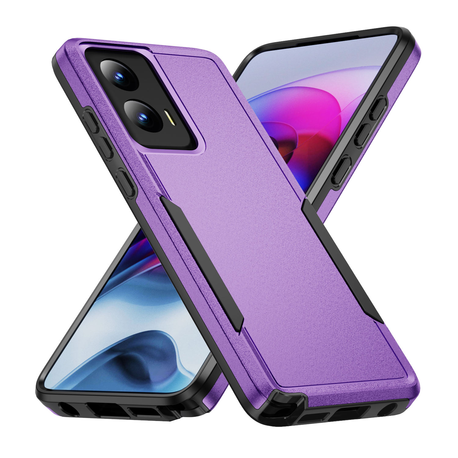 สีม่วง + สีดำ