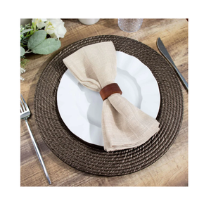 Placa de cargador de ratán para el hogar rústico, mesa de restaurante de Hotel, uso de plato para servir, accesorios, artículos decorativos para eventos - Product Image 5