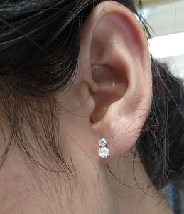 ต่างหูเงินแท้ 925 สไตล์คลาสสิกสำหรับผู้หญิง ประดับด้วยพลอยโทแพซสีขาว ต่างหูเงินแท้ 925 สไตล์โบโฮ ทำด้วยมือ - Product Image 3