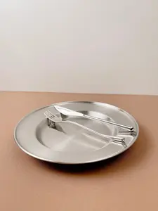 Admirable Silver Polished Stainless Steel Flatware Set Impressive Metal Tabletop Kitchenware Spoon <b>Fork</b> <b>Dessert</b> Knife Parties - Product Image 5