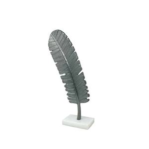 Sculpture décorative sur base de marbre plumes en Aluminium artificiel quantité en vrac prix bon marché vente en gros fabricant 2023 - Product Image 1