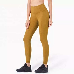 Leggings femme best-seller, taille haute, fitness, yoga, haute qualité, logo personnalisé, spandex polyester, couleur unie. - Product Image 5