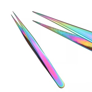 แหนบต่อขนตาแบบโค้ง45 90องศา,อุปกรณ์แต่งหน้าแบบแม่เหล็กไม่ติดฉลากได้ตามต้องการ - Product Image 6