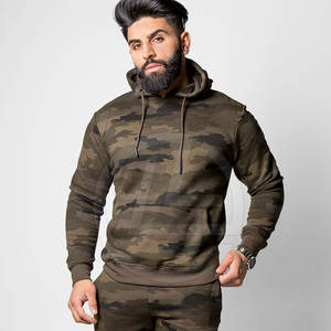 Chándal informal para hombre con chaqueta de estilo con capucha y pantalones delgados para correr Conjunto de chándal de dos piezas para hombre para exteriores - Product Image 5