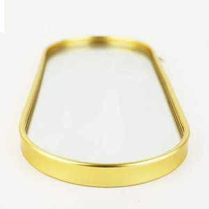 Handmade Eco-Friendly <b>Perfume</b> <b>Trays</b> Gold Mirror <b>Tray</b> Vanity Decorative <b>Tray</b> Non Slip Oval <b>Perfume</b> Organizer for Jewelry - Product Image 2