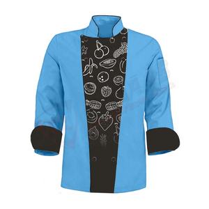 Manteaux de chef unisexe noirs et blancs à manches longues Uniformes de chef unisexe tissé pour la cuisine de restaurant et d'hôtel - Product Image 3