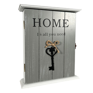 19x5.5x24 cm grige portachiavi a muro in legno decorazione per la casa portachiavi Design portachiavi a muro - Product Image 1