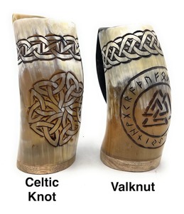 Chope à bière artisanale en corne de bœuf, tasse à boire traditionnelle naturelle - Product Image 2