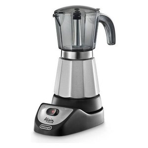 Cafetière électrique à filtre De Longhi 450W, 4 tasses, type Moka, gris et noir, modèle ALICIA Emk 4 0132037005 - Product Image 1
