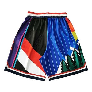 Venta al por mayor de alta calidad de verano impreso gimnasio logotipo personalizado hombres poliéster sublimación baloncesto malla pantalones cortos - Product Image 2