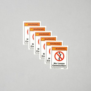 Etiqueta de Advertencia de Seguridad Adhesiva Resistente al Calor y a los Arañazos, Prohibida la Conexión Suelta, para el Control de Instalaciones Eléctricas - Product Image 5