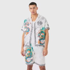 ชุดเสื้อกางเกงวิ่งผ้าฝ้ายสีตัดกันชุดวิ่งชุดวิ่งผ้าฝ้าย100% ชุดฤดูร้อนโลโก้ของคุณเองพิมพ์ลายแบบลำลองแห้งเร็ว - Product Image 1