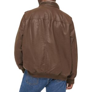Veste en cuir pour homme, best-seller, prix bas, 100% cuir PU, sur mesure avec étiquette privée, quantité en gros, nouveau design - Product Image 6