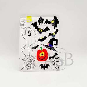 Azulejos de pestañas acrílicas con logotipo privado de Halloween con imanes para pinzas Diseño personalizado sostenible Azulejos de pestañas con lazo de grito de terror - Product Image 3