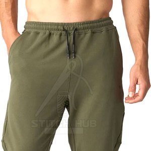Pantalones Deportivos de Algodón 100% para Hombre, Talla Grande, Transpirables, Ligeros, con Logotipo Personalizado, Corte Recto Medio, Lavado Oscuro, Ropa Deportiva Informal para Exteriores - Product Image 5