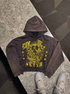 Sudadera con Capucha Personalizada con Cierre, Estilo Desgastado y Decolorado, Sudadera con Capucha Holgada para Hombre, Sudadera con Capucha Estilo Urbano con Lavado Ácido y Desgastado para Hombre - Product Image 6