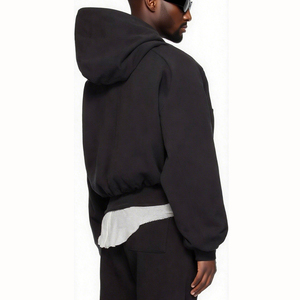 Sweat-shirt à capuche ample en molleton lourd 100% coton de luxe personnalisé, logo personnalisé, sweat-shirt de survêtement en molleton français, fabricant de sweat-shirt à capuche - Product Image 3