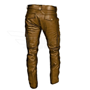 Pantalon en cuir décontracté pour hommes le plus vendu Vêtements de rue légers avec un design unique et un prix de fermeture à bouton - Product Image 4