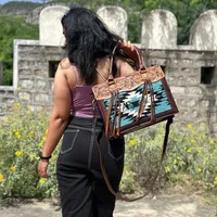 JUGNU Brand, Traditional Aztec Printed Handcrafted Crossbody Bag With  Adjustable Strap For Collage Girl And Women
