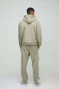 Conjunto de Sudadera con Capucha y Pantalones Deportivos de Forro Polar Ligero de 340 g, de 3 Piezas, Casual, Sólido, con Capucha, para Hombre, de Alta Calidad, Personalizado al por Mayor - Product Image 3