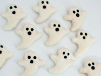 Fournitures artisanales en feutre 100% laine pour enfant, fantôme d'Halloween, fait à la main, commerce équitable, décorations de fête, livraison gratuite