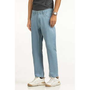 กางเกงยีนส์ทรงสลิมฟิตแบบสโตนวอช ดีไซน์ปะติดตกแต่งหมุด ทรงดินสอสำหรับฤดูหนาว พร้อมเทคนิคการซักแบบหลวมๆ - Product Image 4