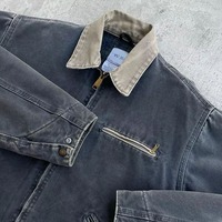 Chaqueta Bomber Reversible con Cremallera para Hombre, Otoño, para Exteriores, OEM, Ropa de Trabajo Personalizada, Logotipo Frontal, Poliéster/Algodón, Lona, Estilo Camionero, 12oz, Detroit