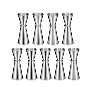 Verre de jigger en acier personnalisé gravé dernière conception 3 pièces barman tasses à mesurer verre vente chaude - Product Image 3