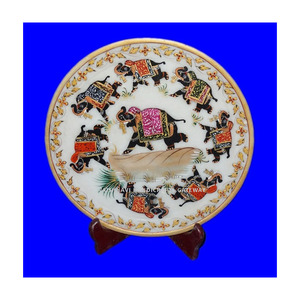 VAISHNAVI ARTISANAT GATEWAY-Plaque de marbre peinte à l'or du Rajasthan, modèle artisanal en pierre de qualité supérieure, modèle 670009798 pour la décoration intérieure - Product Image 2