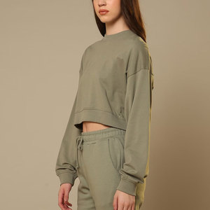 Nouveau sweat-shirt de mode solide pour femmes haut de couleur unie pour l'automne et l'hiver coupe régulière vêtements de rue - Product Image 2