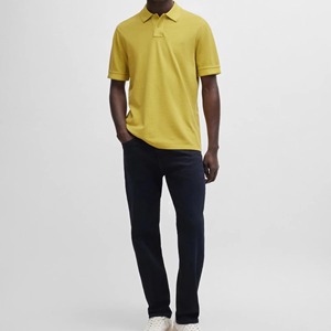 Vente chaude T-shirt pour homme en tricot personnalisé 100% coton Motif uni Col rabattu Manches courtes Respirant Haut décontracté Usine - Product Image 5