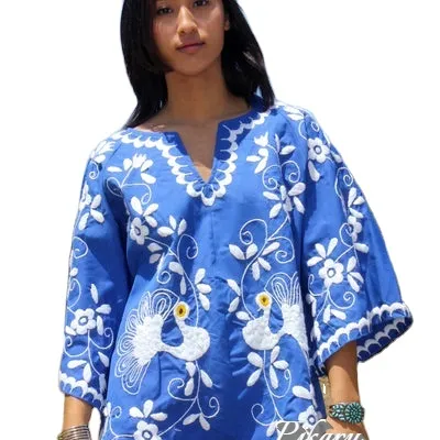 Luxe Zomer Borduren Kaftan Jurken Voor Vrouwen Dier Geborduurd Lange Mouwen Etnische Meisjes Sexy Vlinder Korte Jurk