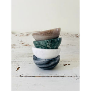 Cuenco de mármol verde Natural hecho a mano, decoración de cocina moderna ecológica para el hogar, piedra multiusos pulida para servir bodas - Product Image 4